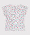 Children's short-sleeved floral cotton T-shirt MARSHMALLOW white/MULTICO white