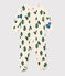 Babies' Tree Patterned Fleece Pyjamas AVALANCHE white/MULTICO