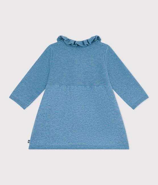 Babies' plain cotton and wool dress ADRIATIC