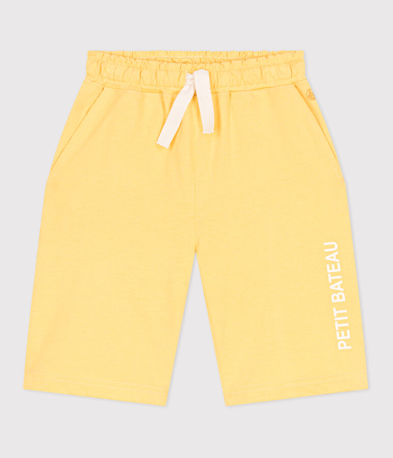 Children's cotton Bermuda shorts yellow