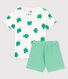 Boys' Palm Themed Organic Cotton Short Pyjamas