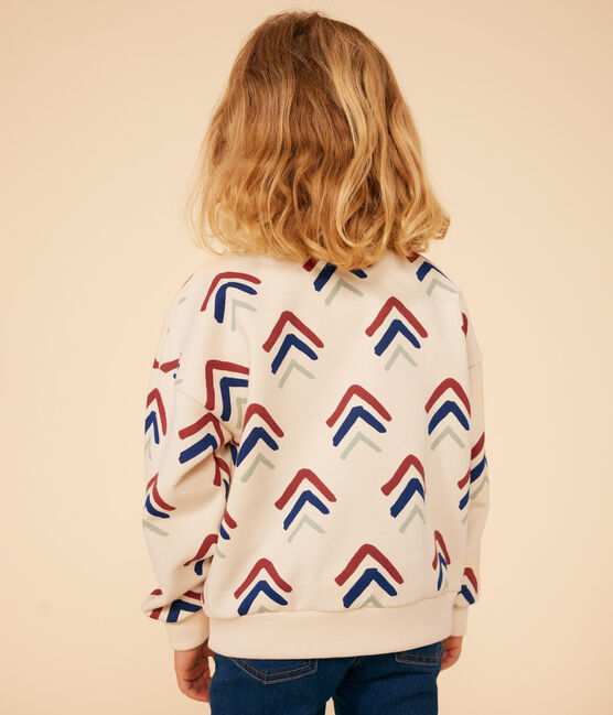 Children's Printed Fleece Sweatshirt AVALANCHE white/MULTICO