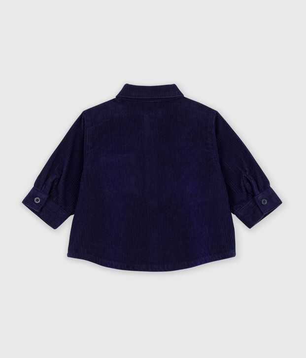 Babies' plain corduroy shirt SOIR