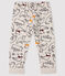 Baby boy's tubular knit trousers BELUGA grey/MULTICO white