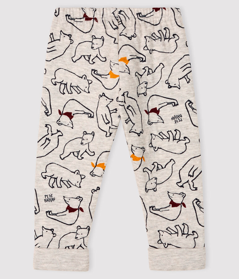 Baby boy's tubular knit trousers grey/multicolor