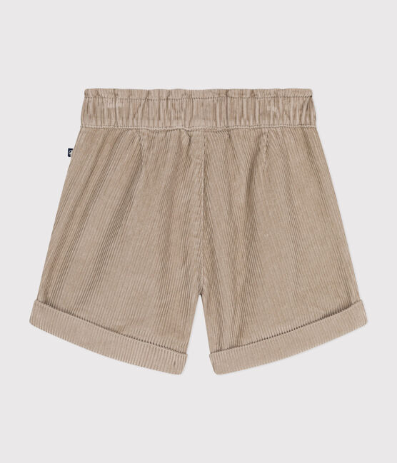 Little girls' corduroy shorts HUITRE