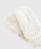 Girls' Mittens MARSHMALLOW white/OR yellow