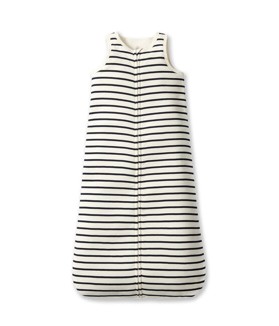 Baby's striped sleeping bag COQUILLE beige/ABYSSE blue
