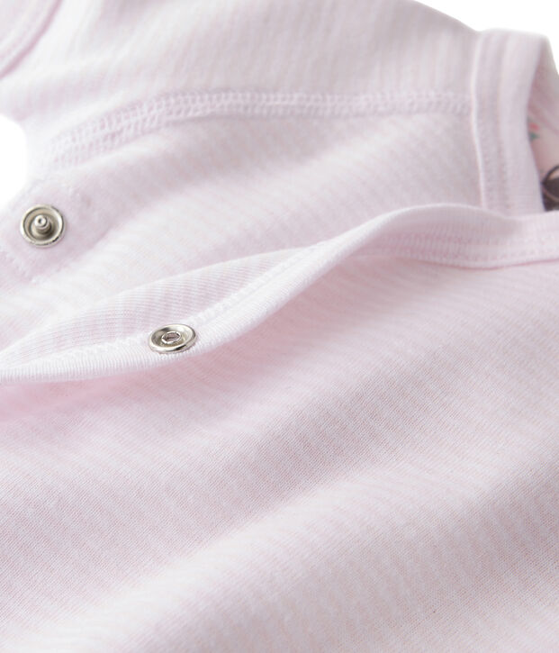 Unisex newborn baby milleraies bodysuit pink/white