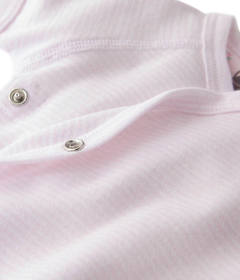 Unisex newborn baby milleraies bodysuit pink/white