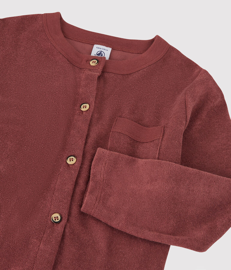 Girls' Terry Cardigan OMBRIE brown