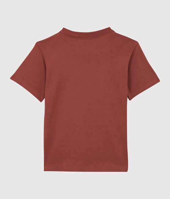 Boys' Short-Sleeved Cotton T-Shirt OMBRIE brown