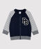 Babies' Fleece Baseball Jacket blue/white