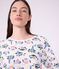 Women's Paris print cotton pyjamas white/multicolor