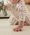 Babies' Patterned Cotton Outfit MARSHMALLOW white/PEPS red