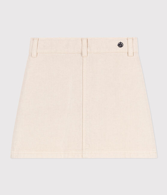 Girls' Denim Skirt AVALANCHE Ecru