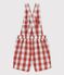Babies' Poplin Dungaree Shorts OMBRIE /AVALANCHE