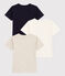 Boys' Plain Short-Sleeved Cotton T-shirts - 3-Pack variante 1