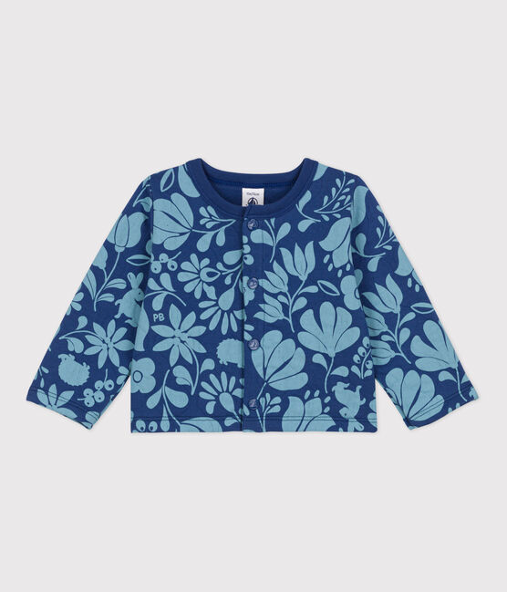 Babies' Patterned Quilted Tube Knit Cardigan CREPUSCULE /ROVER