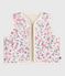 Babies' sleeveless cardigan in printed cotton poplin and sherpa MILK /MULTICO