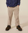 Boys' straight-fit corduroy trousers beige