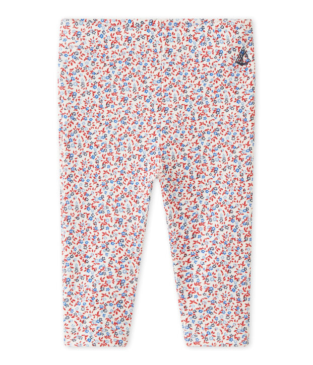 Baby girl's print leggings white/red/multicolor