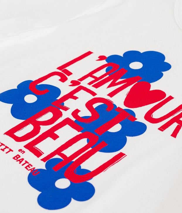 Women's short-sleeved cotton T-shirt white