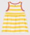 Babies' Sleeveless Striped Jersey Dress ORGE yellow/MARSHMALLOW white