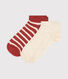 Unisex Children's Short Stripy Socks - 2-Pack