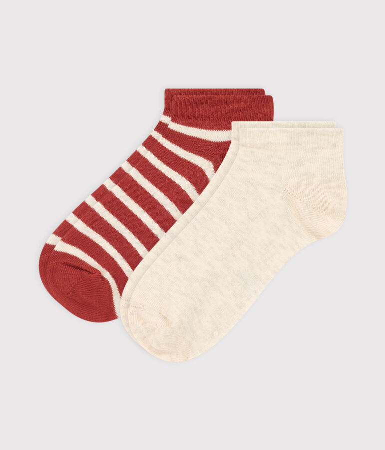 Unisex Children's Short Stripy Socks - 2-Pack multicolor