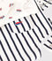 Babies' cotton dungarees and bodysuit set MARSHMALLOW white/SMOKING blue