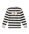 Boy's rugby shirt CAPECOD grey/MARSHMALLOW white