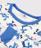 Boys' Animal Motif Cotton Pyjamas MARSHMALLOW white/MULTICO white