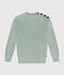Women's Fisherman's Rib Cotton Pullover HERBIER green