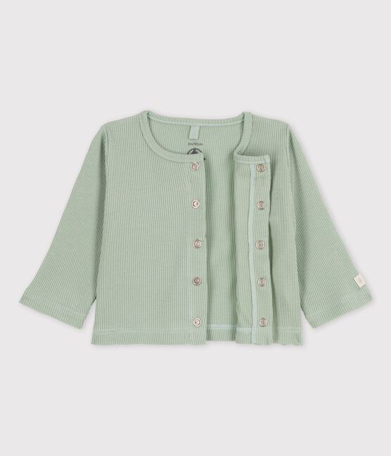 Babies' Cotton and Lyocell Cardigan HERBIER green