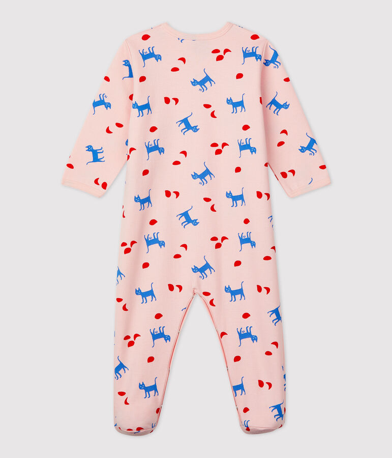 Babies' Decorative Print Fleece Sleepsuit pink/multicolor