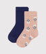 Babies' Floral Cotton Jersey Socks - 2-Pack
