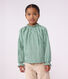 Children's long-sleeved printed cotton blouse