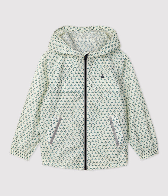 Girls' Recycled Polyester Mid-Length Windcheater AVALANCHE white/BRUT
