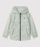 Girls' Recycled Polyester Mid-Length Windcheater AVALANCHE white/BRUT