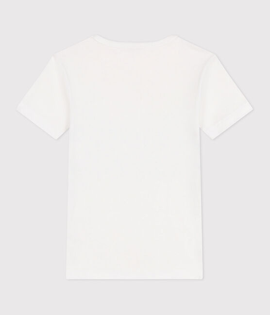 Children's short-sleeved cotton T-shirt ECUME white/MULTICO white