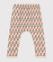 Babies' Patterned Thick Jersey Trousers AVALANCHE white/MULTICO