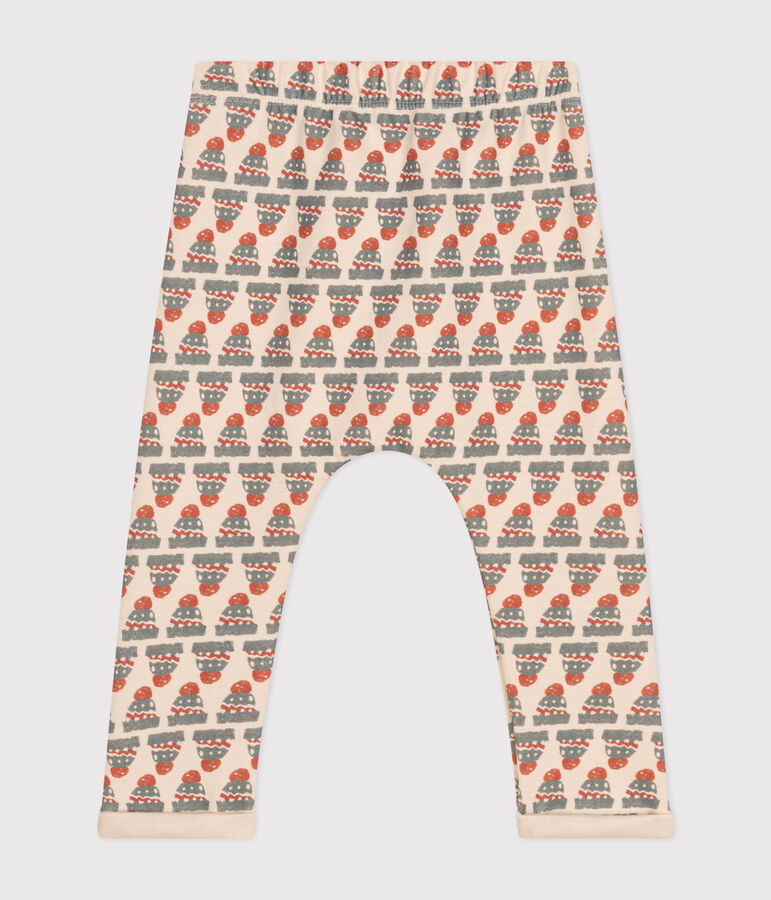 Babies' Patterned Thick Jersey Trousers Ecru/multicolor