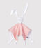 Comforter in Petit Bateau's iconic rib knit. CHARME pink/MARSHMALLOW white