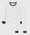 Boys' Fleece Bear Pyjamas MARSHMALLOW white/MULTICO white