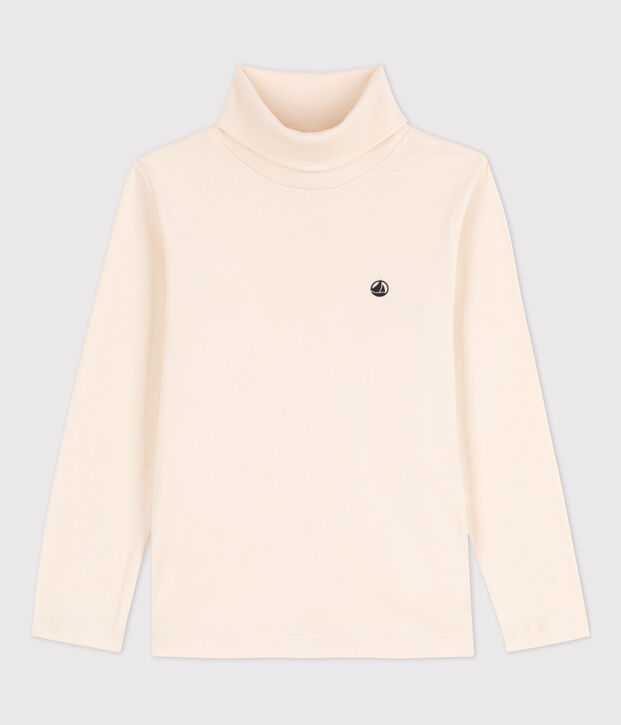 Children's Unisex Cotton Polo Neck Ecru
