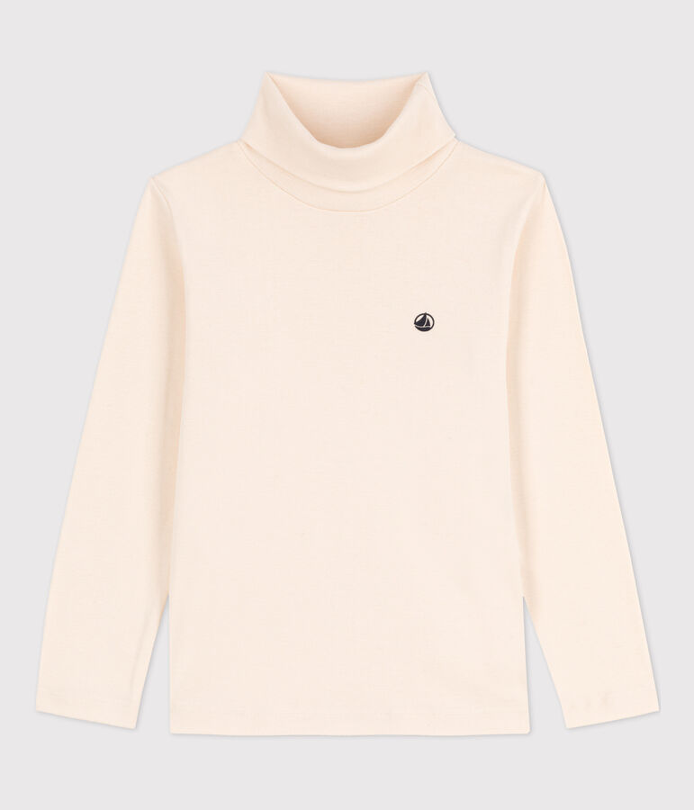 Children's Unisex Cotton Polo Neck Ecru