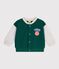 Two-tone cotton baby teddy green/beige