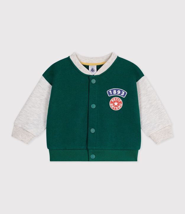 Two-tone cotton baby teddy green/beige