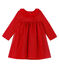 Baby Girls' Long-Sleeved Dual Material Dress TERKUIT red/OR yellow